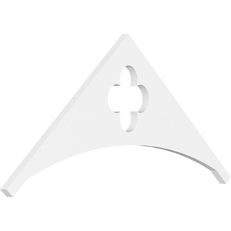 Ekena Millwork Pitch Turner Architectural Grade PVC Gable Pediment, 36"W x 16 1/2"H x 1"P (11/12) GPP036X017X100TUR
